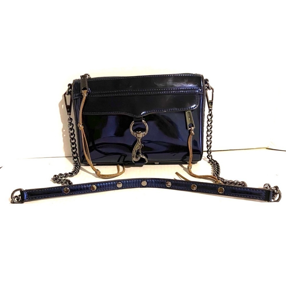 Rebecca Minkoff patent blue Leather Crossbody Bag